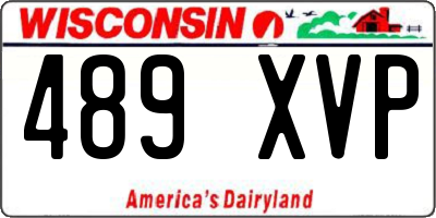 WI license plate 489XVP