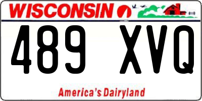 WI license plate 489XVQ