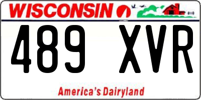 WI license plate 489XVR