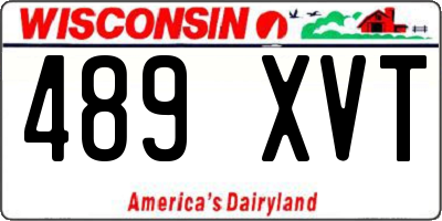 WI license plate 489XVT