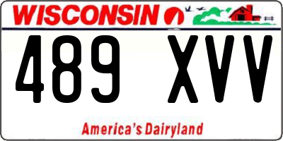 WI license plate 489XVV