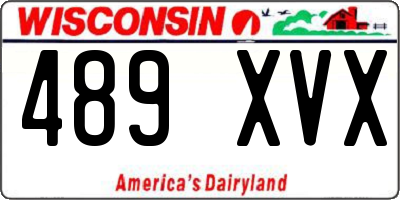 WI license plate 489XVX