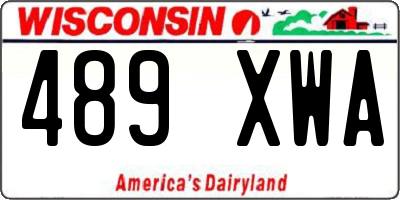 WI license plate 489XWA