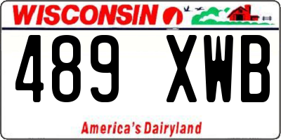 WI license plate 489XWB