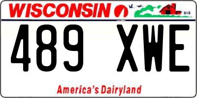 WI license plate 489XWE