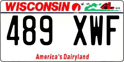 WI license plate 489XWF