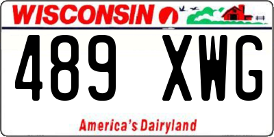 WI license plate 489XWG