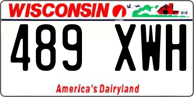 WI license plate 489XWH