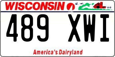 WI license plate 489XWI