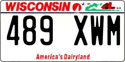 WI license plate 489XWM