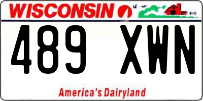 WI license plate 489XWN