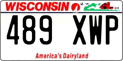 WI license plate 489XWP