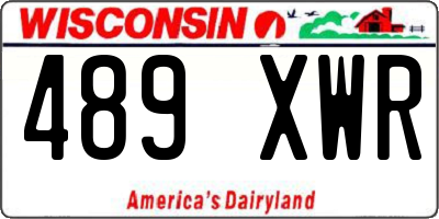WI license plate 489XWR