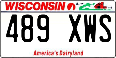 WI license plate 489XWS