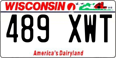 WI license plate 489XWT