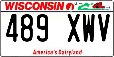 WI license plate 489XWV