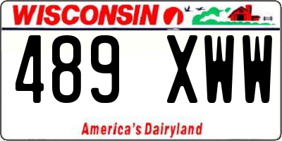 WI license plate 489XWW