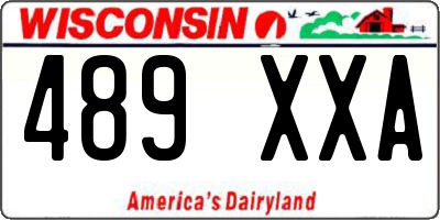 WI license plate 489XXA