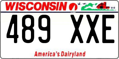 WI license plate 489XXE