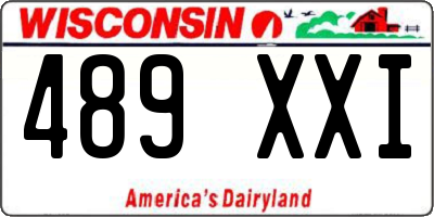 WI license plate 489XXI