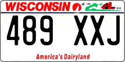 WI license plate 489XXJ