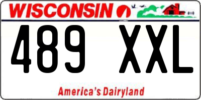 WI license plate 489XXL