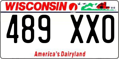 WI license plate 489XXO