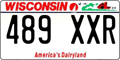 WI license plate 489XXR