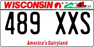 WI license plate 489XXS