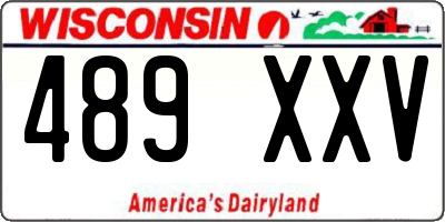 WI license plate 489XXV