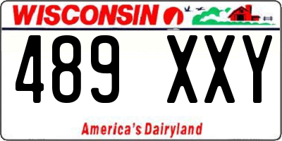 WI license plate 489XXY