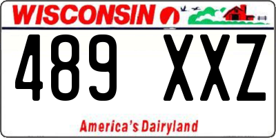 WI license plate 489XXZ