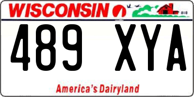 WI license plate 489XYA