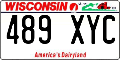 WI license plate 489XYC