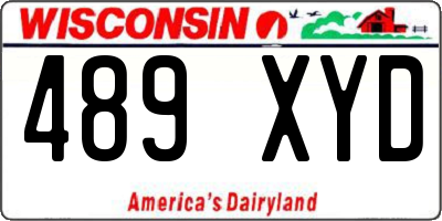 WI license plate 489XYD