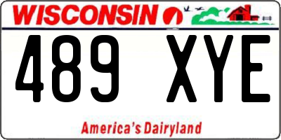 WI license plate 489XYE