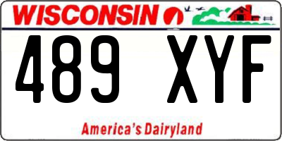 WI license plate 489XYF