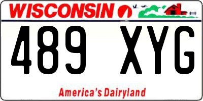 WI license plate 489XYG