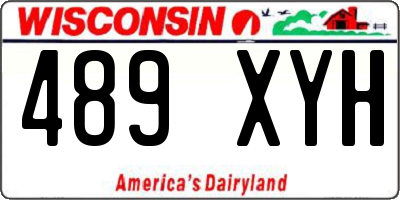 WI license plate 489XYH