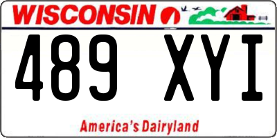 WI license plate 489XYI