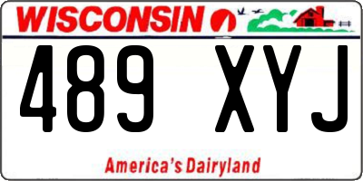 WI license plate 489XYJ