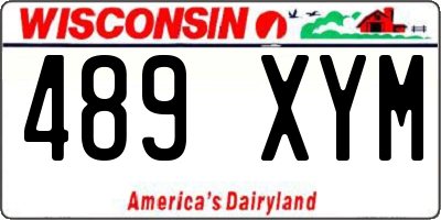 WI license plate 489XYM