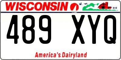 WI license plate 489XYQ