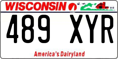 WI license plate 489XYR