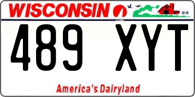 WI license plate 489XYT