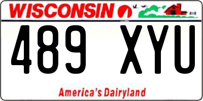 WI license plate 489XYU