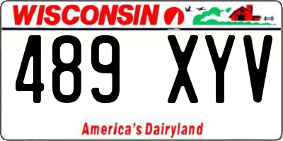 WI license plate 489XYV