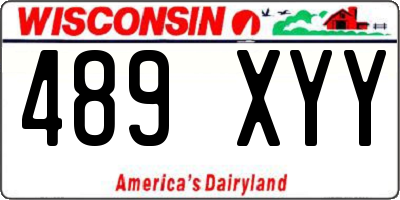 WI license plate 489XYY