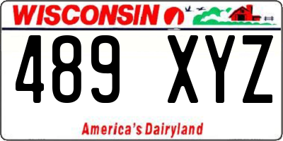 WI license plate 489XYZ