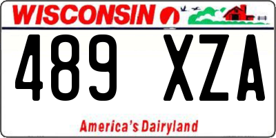WI license plate 489XZA